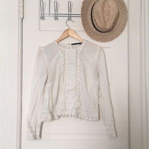Zara Crochet Lace Detailed Blouse